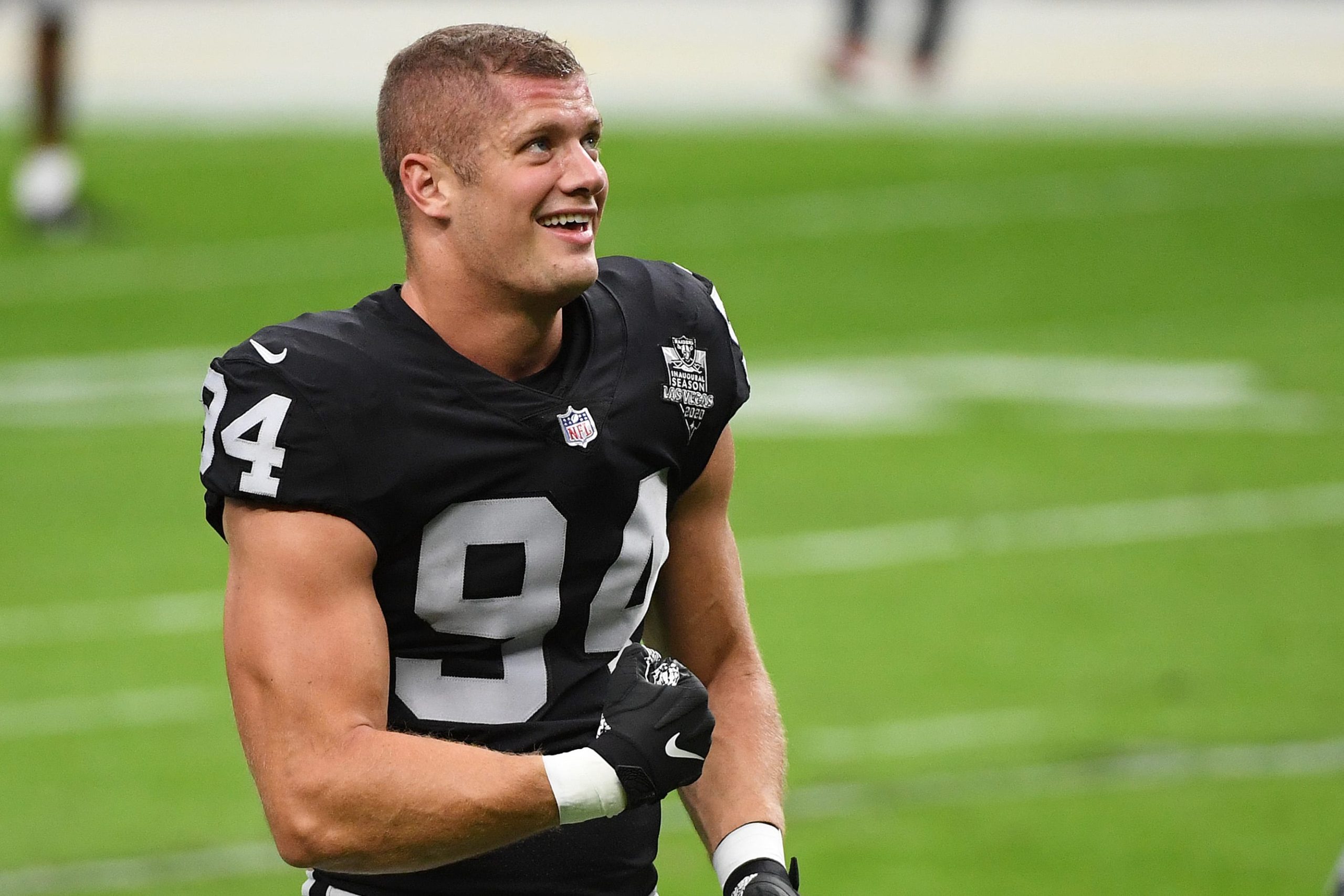 Carl Nassib pledges $100,000 to a project for LGBTQ youth mental health.