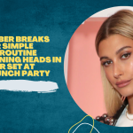 Hailey Bieber breaks down her simple skincare routine after turning heads in a lavender set at Rhode launch party