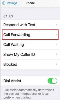 call forwarding iphone