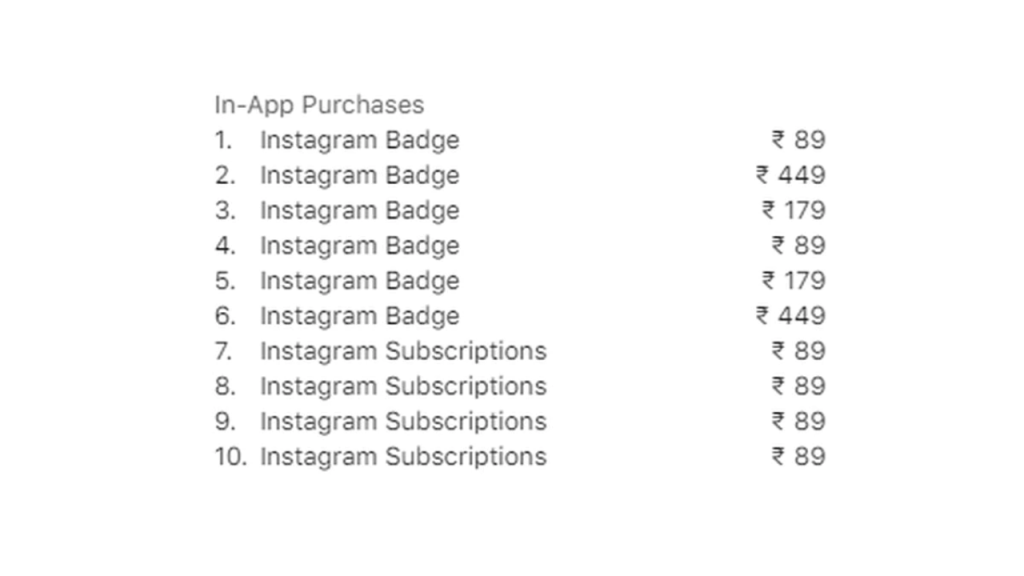 Instagram Suggests a Subscription Model, and An App Store Listing Verifies the Monthly Cost of Rs 89