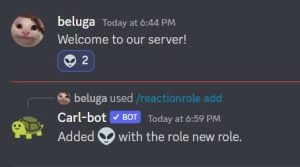 carl bot reaction roles