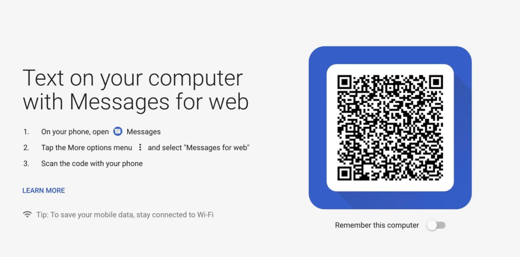 messages for web