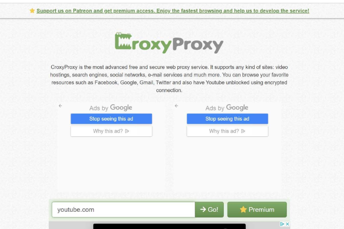 croxyproxy youtube